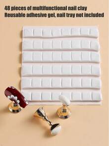 Reusable White Nail Art Clay Glue, Nail Art Supplies, Nail Tools, Suitable For Nail Practice Stand, Display Stand, Artificial Nails, Magnetic Nail Practice Stand (Stand Not Included) - Apricot - View 3