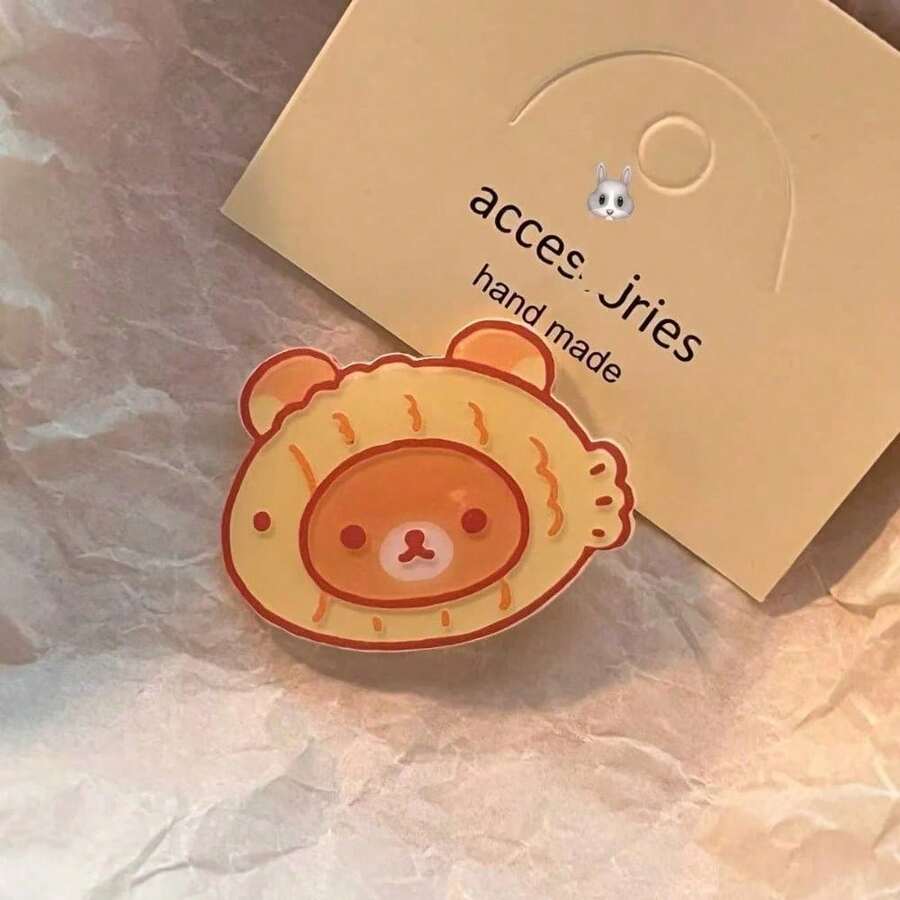 1pcs Hair Clips For Kawaii Relax Bear Hairpin Women Bangs Fashion Headwear Hairs Ornaments - 1pcs-C - 查看 1
