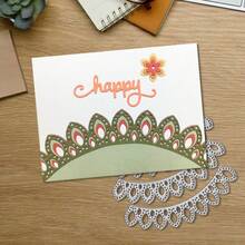 Creative Flower Border Metal Cutting Dies, DIY Scrapbooking Album And Embossing Stencil, Greeting Card Making Tool, Card Paper Cutting Crafts ,Gift Card Making Template Die Cuts.