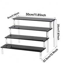 1pc Acrylic Multi-Layer Cosmetic Storage & Display Rack, Suitable For Perfume, Skincare, Makeup, Grooming Accessories Storage And Display, Home & Room Decor - Black - View 13