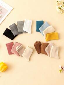 4双随机儿童袜子，情人节蝴蝶结袜，可爱蝴蝶结袜，粉彩蝴蝶结袜，趣味少女风袜子，返校季日常休闲可爱袜，适合女孩、儿童、青少年休闲运动跑步袜，适合户外节日礼物 - 彩色 - 查看 8