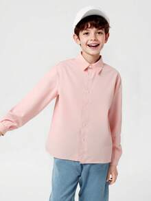 Balabala Baby Boys' Long Sleeve Shirt, Cotton Fashion Spring Top 2026 - Red Hue - View 3