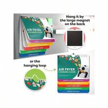 1pc Air Fryer Magnetic Cheat Sheet Cookbook Cooking Time Chart And Kitchen Conversion Guide For Instant Pot Refrigerator Magnet 2 Types Randomly Delivered - Nhiều màu - Xem 2