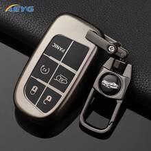 5-Button TPU Car Key Fob Cover, Metal Gray Color, Compatible With Renegade, Frand, Cherokee, Dodge Journey, Charger And Chrysler 200/300/300 - a - View 1