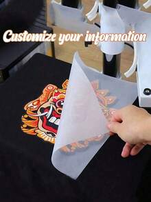 Adesivos Personalizáveis de Transferência de Calor DTF - Design Personalizado "Custom DTF TRANSFORM", Pode Inserir Fotos, Filme de Transferência de Calor Personalizado Legal, Remendo de Ferro Personalizado, Etiqueta Lavável, Suprimentos DIY para Roupas, Camisetas, Fronhas, Adesivos Adesivos da Moda, Adesivos de Parede, Presentes Personalizados - multicolorido - Visão 6