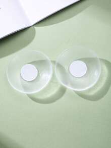 5 Pairs Transparent Nipple Covers, Prevent Nipple Protrusion, Prevent Flashing, Prevent Sagging, Suitable For Wedding Dress, Party, Invisible Silicone Bra Pasties - Clear - View 5