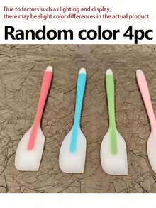 1/2/4 Pcs Silicone Spatula, Mini Silicone Scraper, Jam Scraper, Heat Resistant Butter Scraper, Mixing Baking Tool, Kitchen Utensil, Apartment Essential (Length 21cm/8.26in) - Multicolor - View 14