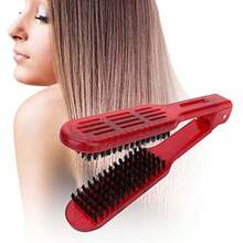 BrandName Cepillo de Doble Cara Antiestático Profesional Peine Alisador de Cabello para Mujeres y Hombres para el Hogar rojo - Confort Efectivo - Rojo - Ver 2