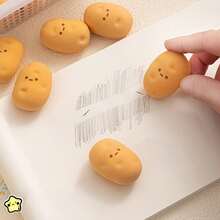 Two Office Pencils And Erasers In The Shape Of Irregular Potatoes - 2 - View 1