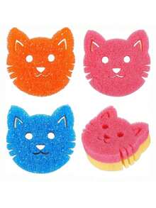 1/3 miếng, Miếng bọt biển lau chùi đa năng hình mèo con, Khăn lau nhà dễ thương, Miếng bọt biển rửa chén, Miếng bọt biển vệ sinh nhà bếp và phòng tắm chất lượng cao, Miếng bọt biển chà rửa chống trầy xước, Dụng cụ vệ sinh, Miếng bọt biển chà rửa hai mặt đa năng hình mèo con dễ thương, Miếng bọt biển chà rửa chống trầy xước dùng để làm sạch dụng cụ nhà bếp và phòng tắm - Nhiều màu - Xem 8