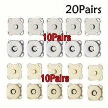 20pcs/4pcs/10pcs DIY Magnetic Buttons, Cartoon Magnetic Invisible Buttons For Sewing, Clover Magnetic Buttons, Sewing Buttons, Metal Invisible Sewing Buttons, Wallet Clasp Fasteners, DIY Craft Package Wallet Clasp Accessories Replacement, Backpack Handbag, Bag Accessories Wallet Clasp Wallet Clasp, 14mm Craft Knitting Button Set, Magnetic, Sewing, Craft, Wallet, Bag, Clothing, Sewing Cartoon Magnetic Buttons, DIY Buttons