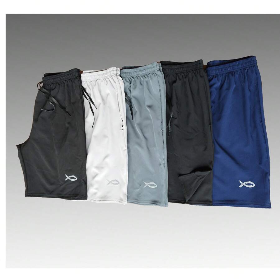 Men's Dry Fit Shorts For Gym, Beach, Running - 黑色 - 查看 1