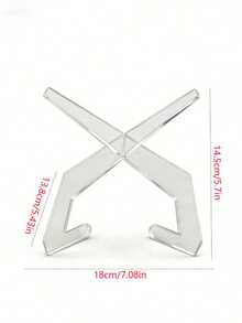 1pc Transparent Acrylic Display Stand, Plate/Tea Cake/Art Display Rack, Round Dish Display Holder, Cookbook Stand, Suitable For Living Room/Bedroom/Study/Dining Room/Valentine's Day/Mother's Day/Holiday Party