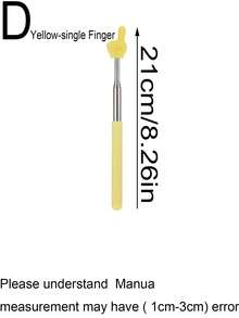 Puntero de lectura retráctil para el dedo, de acero inoxidable y plástico, adecuado para niños, maestros, lectura de primer grado - Multicolor - Ver 15