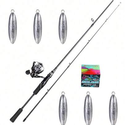 SOUGAYILANG 1.8m Carbon Fiber Fishing Rod (1000-3000 Series), Aluminum Alloy Composite Fishing Reel, 8kg Powerful Brake, Suitable For Carp, Bass, Trout, Catfish, Random Style Fishing Line