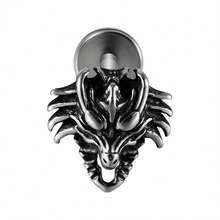 1PC Stainless Steel Septum Skull Hinged Clicker Dead Butterfly Hoop Nose Ring Tragus Cartilage Daith Piercing Helix Rook Earring Jewelry