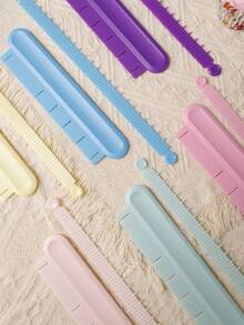 1 pieza/3 piezas Regla curva para medir fondant, herramienta para decorar pasteles, herramienta de repostería casera con escala de regla, herramienta de precisión ajustable en arco, disponible en varios colores, adecuada para decorar pasteles de cumpleaños, bodas, fondant, buttercream - Multicolor - Ver 5