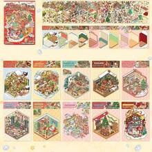 卡通风景贴纸收藏册，DIY微缩房屋场景贴纸，安静书，小礼物 - 彩色 - 查看 11