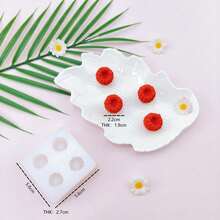 Molde de silicona en forma de frutas (mangostán y frambuesa) para hacer juguetes de apretón, molde de decoración de resina DIY - Blanco - Ver 4