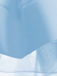 Baby Girl Cute Bow Off Shoulder Strap Tulle Princess Dress, Birthday Party, Christmas - Baby Blue - View 8