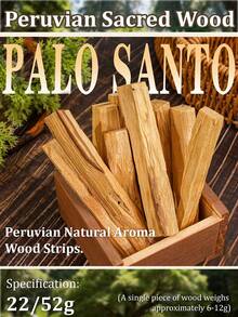 22/52克，秘鲁圣木，散发着令人愉悦的天然柔和香气，纯净无杂质，富含精油，拥有浓郁、优雅、持久的迷人香气。可用于芳香疗法、空气净化和助眠。 - 秘魯聖木 - 查看 1