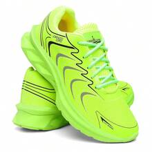 Men's Athletic Running Shoes For Gym, Sports, Running, Walking, Anti-Impact, Breathable, Soft, Ultra Lightweight - Verde - Ver 3