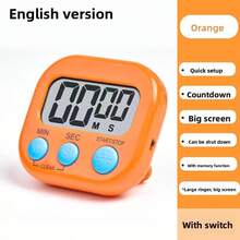 1个数字厨房计时器 | 双显示屏，多功能秒表，带开始/停止按钮、闹钟和计数器 - 烘焙必备，现代厨房配件，小巧设计，粉色/白色/绿色/红色/蓝色可选[不含电池] - 彩色 - 查看 14