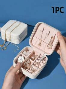 1pc 3-Tier Vintage Walnut Wood Jewelry Box, Drawer Style Jewelry Organizer Box For Rings, Earrings, Necklaces, Bracelets, Elegant Transparent Plastic & Velvet Drawers Jewelry Storage Box - Multicolor - View 12