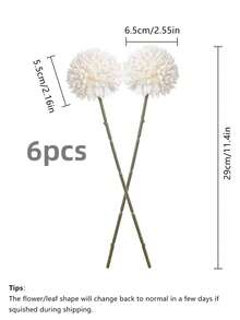 2/6/12PCS Artificial Ball, Chrysanthemum, Embroidered Ball, Wedding Decoration, Home Vase, Decoration, Dining, Living Room, Bedroom, Bedside Flower Arrangement, Bride Holding Flower, Wrist Flower, Breast Flower Material, Birthday Party Decoration Material, New Year's Valentine's Day Gifts,Fall Decor,Spring Decoration - Multicolor - View 17