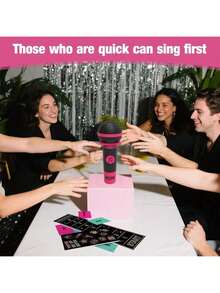 Family Karaoke Game For 2-10 Players - "Terrible Singer" Board Game - 250 Lyric Cards, Perfect For Fun Game Nights, Birthday, Christmas Parties, Family Gatherings, Ice Breakers, Music Games, Family Card Games - Mixed Colors - View 4