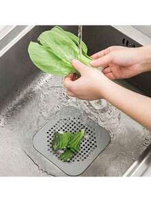 1个带吸盘的排水口毛发收集器，硅胶方形排水盖，适用于淋浴房，防止水槽堵塞，地板盖淋浴排水口毛发出口过滤器，适用于浴室浴缸和厨房，浴室用品家居浴室装饰秋季装饰返校季