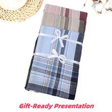 12pcs Men's Handkerchiefs, Soft Cotton Handkerchiefs, Classic Reusable Men's Handkerchiefs, 16x16 Inch Pocket Handkerchiefs, Hand Wash And Machine Wash, Groom, Wedding, Prom, Celebration Party - Multicolor - View 8