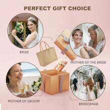 12pcs Tote Bags With Handle Bridesmaid Wedding Favors Women Gift Bag Welcome Bulk Reusable Tote For Beach Shopping - Jute - View 6