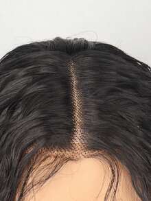 Elegant Deep Wave Synthetic Fiber T- Lace Front Wig, 13*4.5*1, Super Long, 32 Inches, High Quality, Natural Looking, Soft, For Women, Girls, Beginners Daily Use, Family Gatherings,Festivals, Parties, Dressing Up Wigs, Valentine's Day - Black - View 6