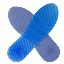 1Pair Blue Silicone Gel Reusable Honeycomb Full Length Non Slip Comfort Sports Insole Air Cushion Damping Shoe Pad Cushion Shoe Inserts For Men Women (Large) - màu xanh da trời - Xem 1