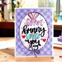 Creative Rabbit Metal Cutting Dies, DIY Scrapbooking Album And Embossing Stencil, Greeting Card Making Tool, Card Paper Cutting Crafts ,Gift Card Making Template Die Cuts. - Silver - View 2