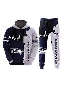 Seat-Tle Seaha-Wks Football Team Sport Hoodie Tracksuit Men's And Women's Hoodie Set - 混合色 - 查看 2