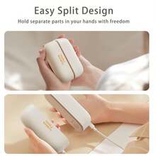 Portable Hand Warmer, Detachable Magnetic Hand Warmer, 3 Temperature Settings, 2 Rechargeable 1200mAh Batteries, Winter Heating Device, Suitable For Men And Women, Ideal Gift For Valentine's Day, New Year, And Cold Weather - View 7