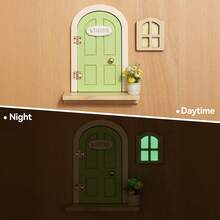 Trang trí tường hình cửa gỗ mini cổ tích, decal dán tường 3D hình cửa cổ tích phát sáng hoạt hình, đồ trang trí tường phòng trẻ em, vật trang trí nhỏ, đạo cụ trang trí góc phòng khách sáng tạo, đồ trang trí tiệc nhà chơi. - Nhiều màu - Xem 4