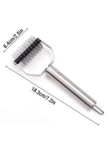 1pc Stainless Steel Creative Kitchen Baking Tool Set, Pasta Cutter With Handle, Household Single Wheel Pasta Roller, Manual Pasta Maker, 5-Wheel Meat Tenderizer, Pizza Cutter Wheel, Multi-Function Pasta Cutter - Multicolor - View 14