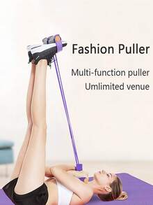 Yoga Pedal Puller Resistance Band With Handles Elastic Pull Rope Multi-Function Tension Rope Band Suitable For Home Exercise Yoga Enthusiasts For Multiple Body Parts Improve Body Flexibility For Abdomen Waist Arm Leg Stretching Slimming Training Yoga Accessories - Multicolor - View 6