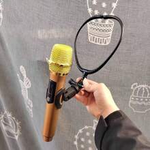 Hands-Free Neck Hanging Microphone Stand With Adjustable Clip - Made Of ABS Material, Ergonomic Design, Suitable For Stage Performers, Speakers And Musicians - Hands-Free Microphone Stand