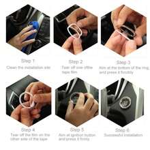 AD 1 pieza Anillo decorativo para botón de encendido de coche, pegatina decorativa de botón de encendido de un toque, accesorio de botón de arranque con colgante de cristal de campana de lazo de rhinestone, anillo de encendido, accesorio de modificación de botón de arranque - A - Ver 5