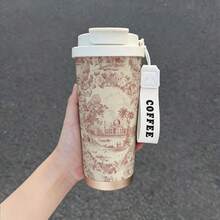 1pc, 530ML Cup , There Are Many Different Styles To Choose From Stylish And Personalized, It Has A Rope Handle For Portability, Suitable For Home, Office, And Daily Travel. Portable Can Hold Both Hot And Cold Beverages. - Multicolor - View 7