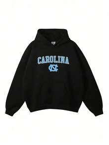 Vintage Sport Teams Collection Unisex Crewneck Black Hoodie, Graphic Team Collection Hoodie, Gift For Fans-New Arrivals For Autumn/Winter: Unisex Relaxed-Fit Cotton-Blend Long-Sleeve Hooded Sweatshirt - 黑色6 - 查看 7