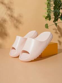 Simple, Cute, Casual, Non-Slip, Wear-Resistant, Lightweight, Comfortable, And Versatile Children's Flat Slippers For Boys And Girls - Pink - View 5