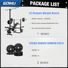 Z3 900LBS  Weight Bench Set With Leg Extension 9 In 1 Workout Press With Preacher Curl Pad And LAT Pulldown Strength Training Bench For Home Gym - Bench and 120lbs Plates - View 2