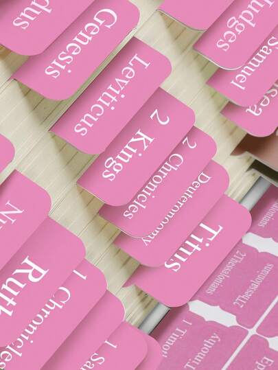 75 قطعة من علامات التبويب الجنسية للكتاب المقدس، علامات تبويب الكتاب المقدس الوردية، علامات تبويب كتب الكتاب المقدس، علامات تبويب دراسة الكتاب المقدس، علامات تبويب فهرس الكتاب المقدس، لوازم دراسة الكتاب المقدس، هدية مثالية