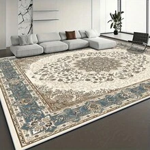 1pc Vintage Style Floral Mandala Pattern Carpet. Velvet Fabric, Approx. 850g, 0.6cm Thick. Wear-Resistant, Anti-Slip, Easy To Clean. Available In Multiple Sizes. Suitable For Kitchen, Living Room, Dining Room, Bedroom, Balcony, Bathroom, Study And Other Scenarios. An Ideal Choice For Home Decor. - Multicolor - View 7
