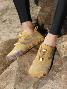 Nouvelles chaussures de surf et de plongée unisexes pour l'extérieur, chaussettes aquatiques respirantes pour les sports nautiques, la plage, la course, le fitness, le yoga, la randonnée, avec une semelle souple, antidérapante, amortissante, chaussures de sport casual, noires - Kaki - Voir 7